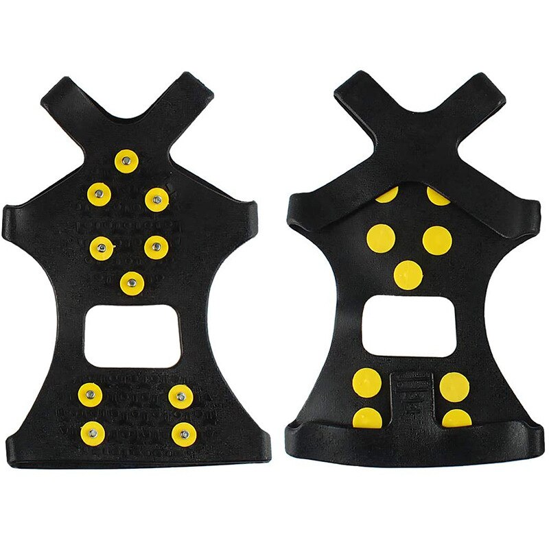 Crampones antideslizantes para zapatos, cubrezapatos de nieve, hielo, invierno, tallas S, M, L, XL, 4 tamaños, 10 tachuelas: L