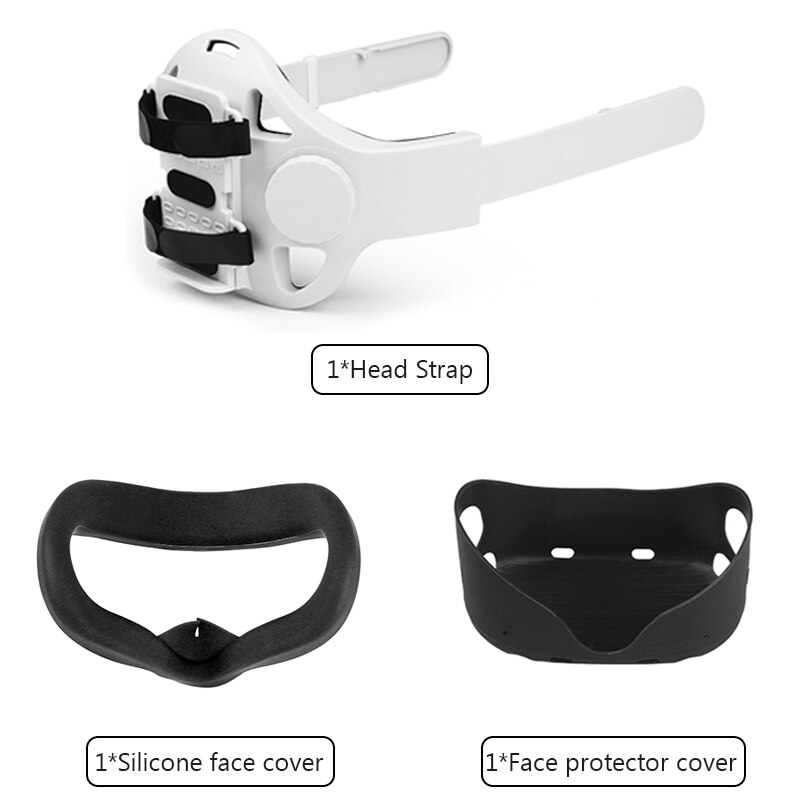 Adjustable Head Strap For Oculus Quest 2 Halo Strap With PowerBank Fixing Bracket Holder Headband For Oculus Quest2 Accessories: set 3