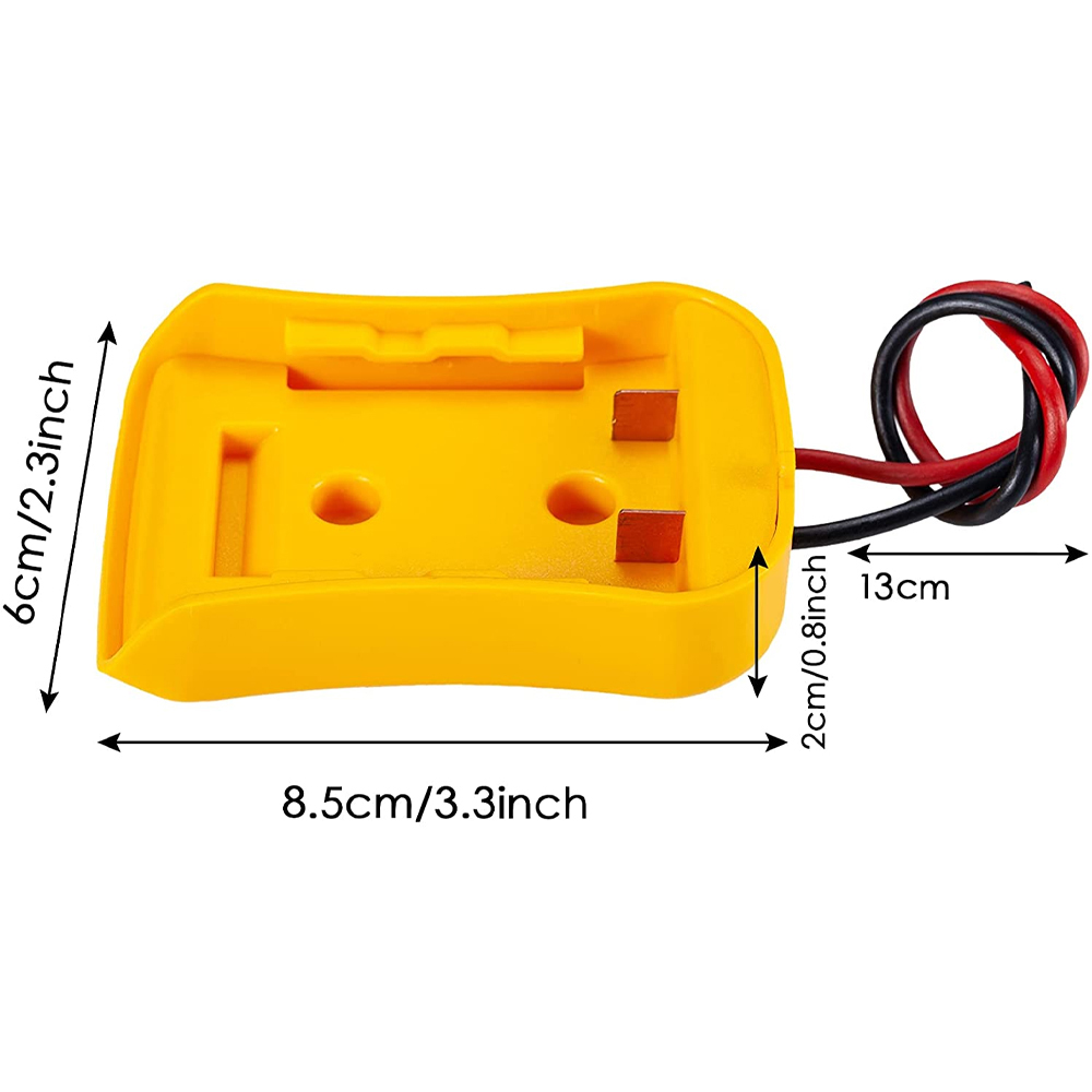 For Dewalt 18V/20V Max Battery Adapters Dock Power DIY Battery Converter Connector 12AWG Home Power Tools Parts Replacement