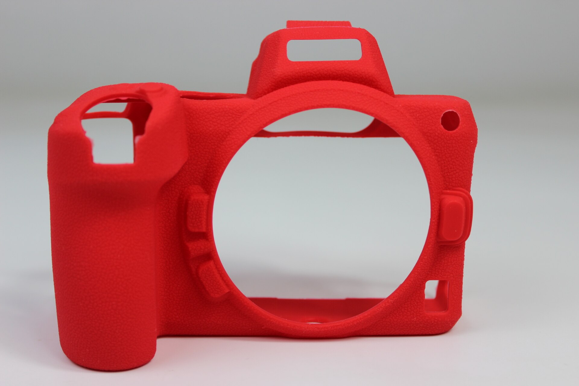 Funda de silicona de goma portátil para Nikon Z5, funda protectora para cámara: Rojo