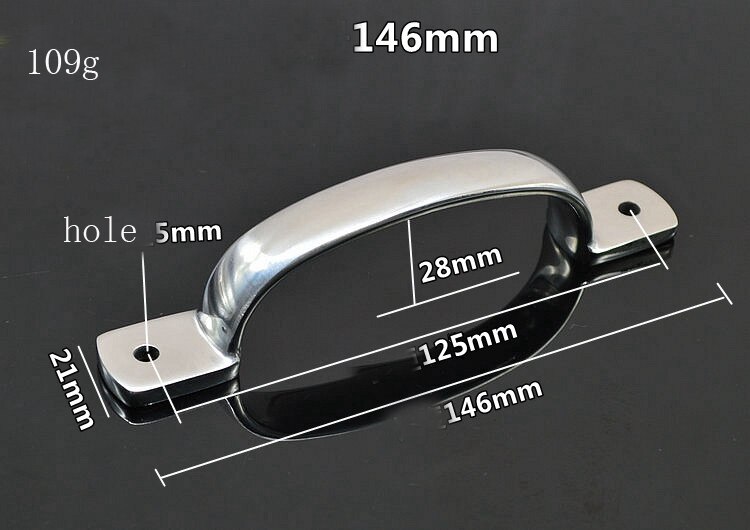 Thickening 304 Stainless Steel Surface Mounted Handle Anti-theft Door Mechanical Equipment Industrial Small Door Handle