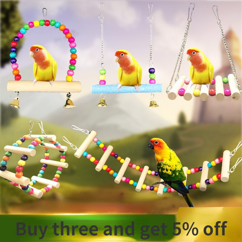 Pet Parrot Birds Toy Parakeet Budgie Cockatiel Cage Hut Nest Bird Toy Hammock Swing Toy Hanging Toy Brinquedo Pet Supplies