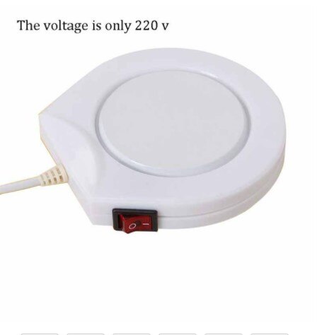 ZK30 Coffee Mug Cup Warmer for Home Office Milk Tea Water Heating Pad Plate Milk Coffee Cup Warmer Auto-off: Light yellow