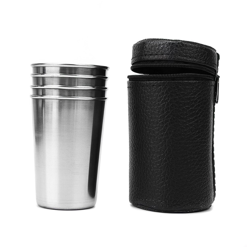 4pz in Acciaio Inox Bere Tazza Tazza di Viaggio Tazza di Caffè Tazza di Tè Tazza di Birra per il Campeggio Vacanza picnic N66: 170ML