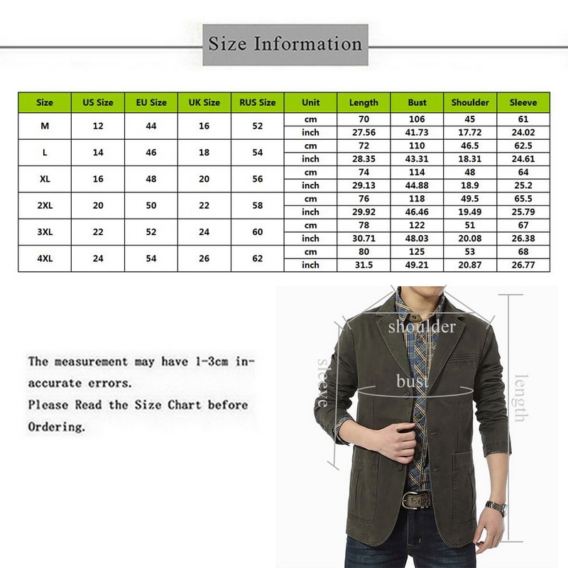 Men Autumn Blazer Suit Mens Casual Fit Slim Single Breasted Coat Casual Business Work Wear Plus Size Coat
