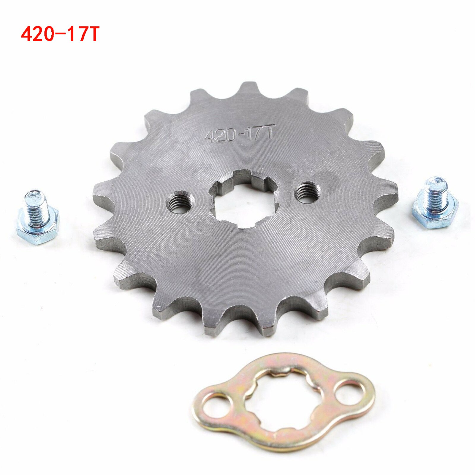14t 15t 16t 17t tenner 420 størrelse 17mm fremre motorhjulholder til motorsykkel atv quad skitt gruve sykkel: 420-17t
