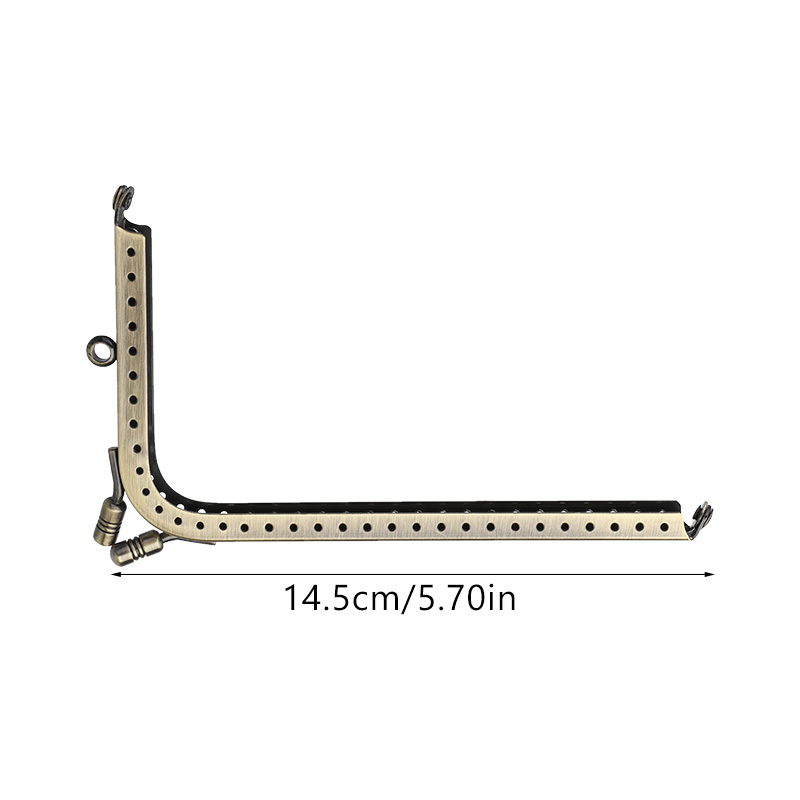 Nonvor 1 sztuk l-kształt metalowy pocałunek blokada zapięcia torebka rama portfel w stylu torebki uchwyt robić torby DIY akcesoria kaletnicze części 5 rozmiary: 14.5CM