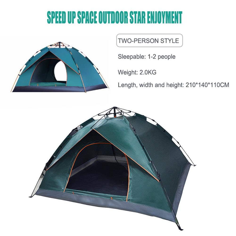 Dubbele Laag Camping Pop Uptent Waterdichte Lichtgewicht Grote Ruimte 2 Persoon Setup Tenten Voor Outdoor Wandelen Klimmen Reizen
