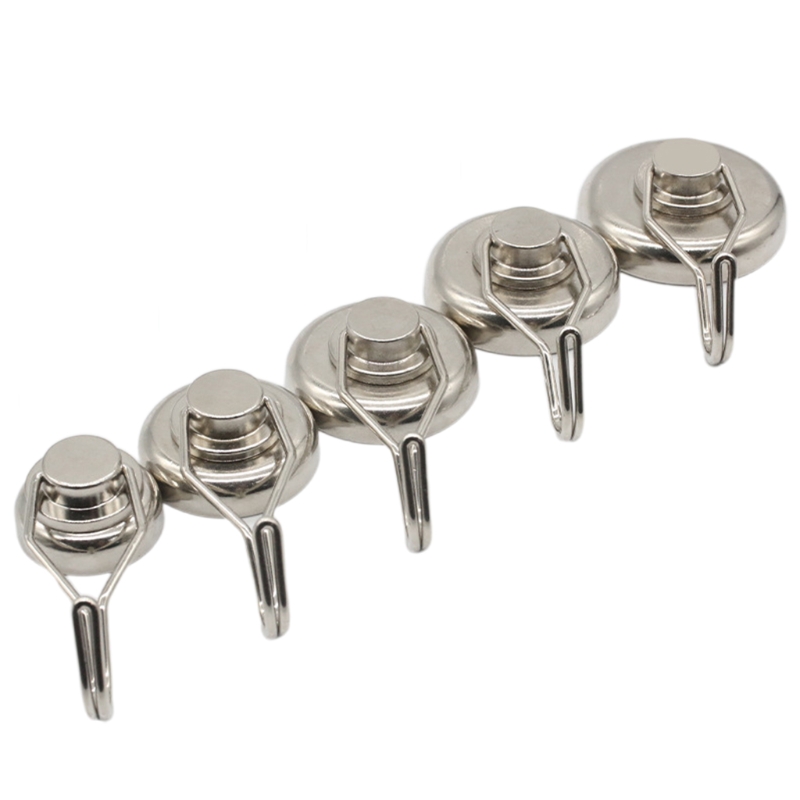 4 Pcs Swivel Magnetic Hooks Heavy Duty Neodymium Magnet Spin Roll Hanger Hook for Home Refrigerator Kitchen
