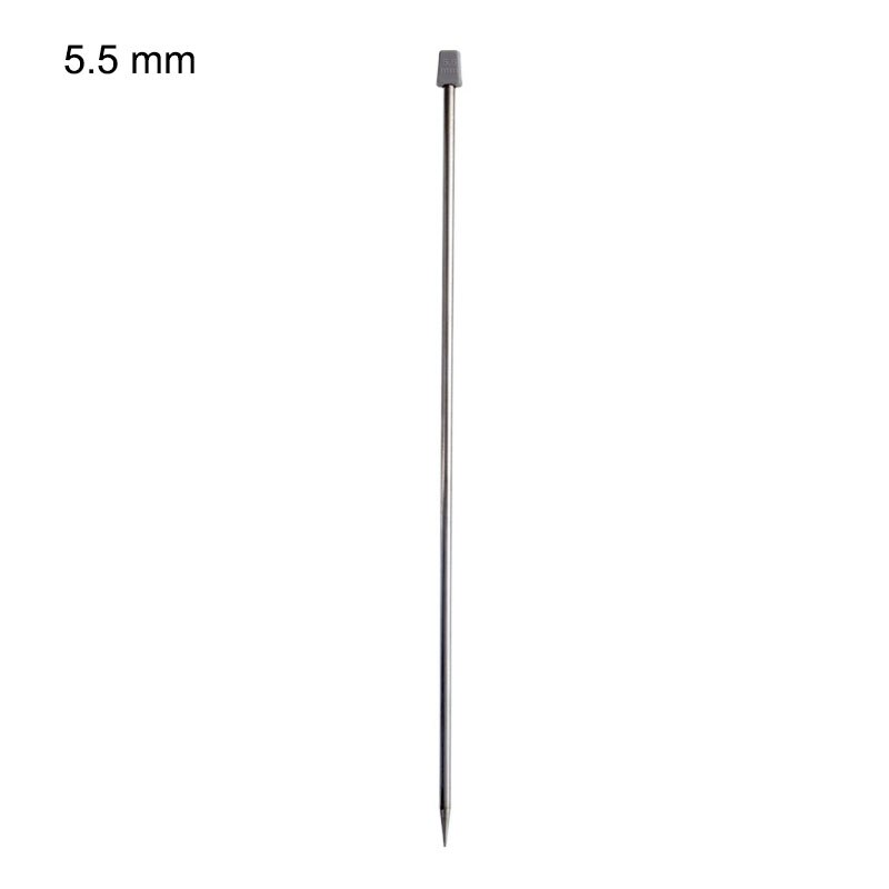 1Pair 35CM Multi Purpose Crochet Hook DIY Sewing Tools Stainless Steel Silver Sweater Weaving Needle Knitting Needles: 5.5mm