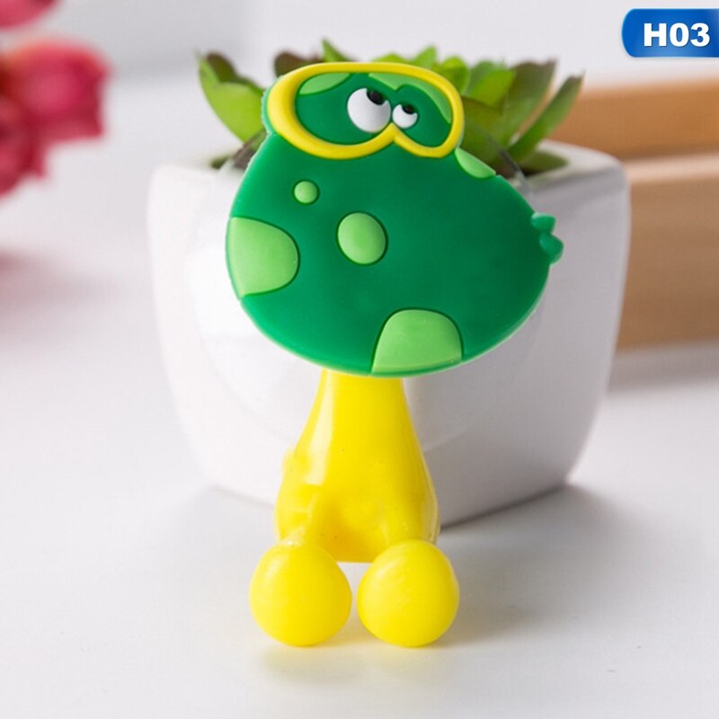 Baby Care Cute Cartoon Animal Shape Holder Sucker Suction Hooks Set Hanging Baby Toothbrush Holder Towels