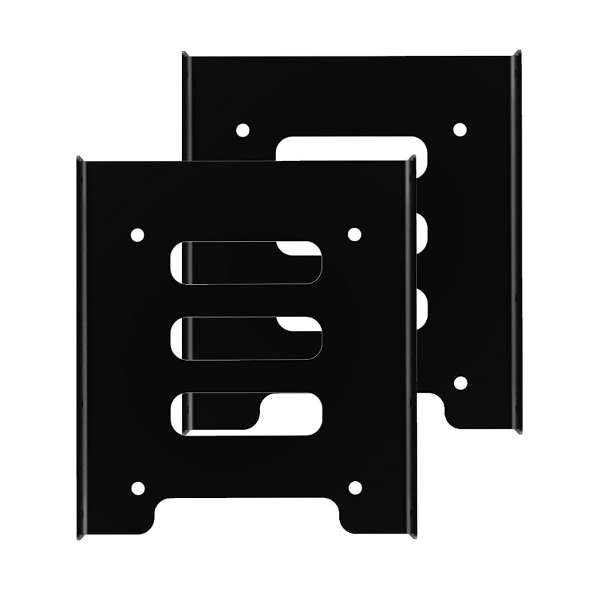 2 paquetes de 2,5 a 3,5 pulgadas SSD soporte para disco duro soporte de montaje metálico (2x25Rack)