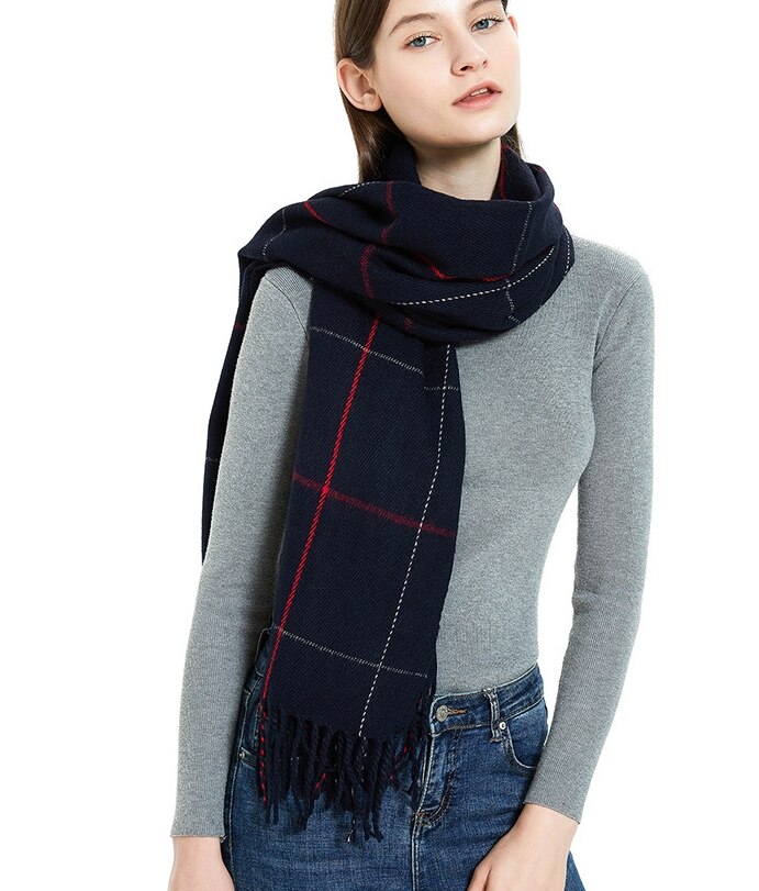 Herfst/winter effen sjaal sjaals dames dikke kwastjes sjaal 030