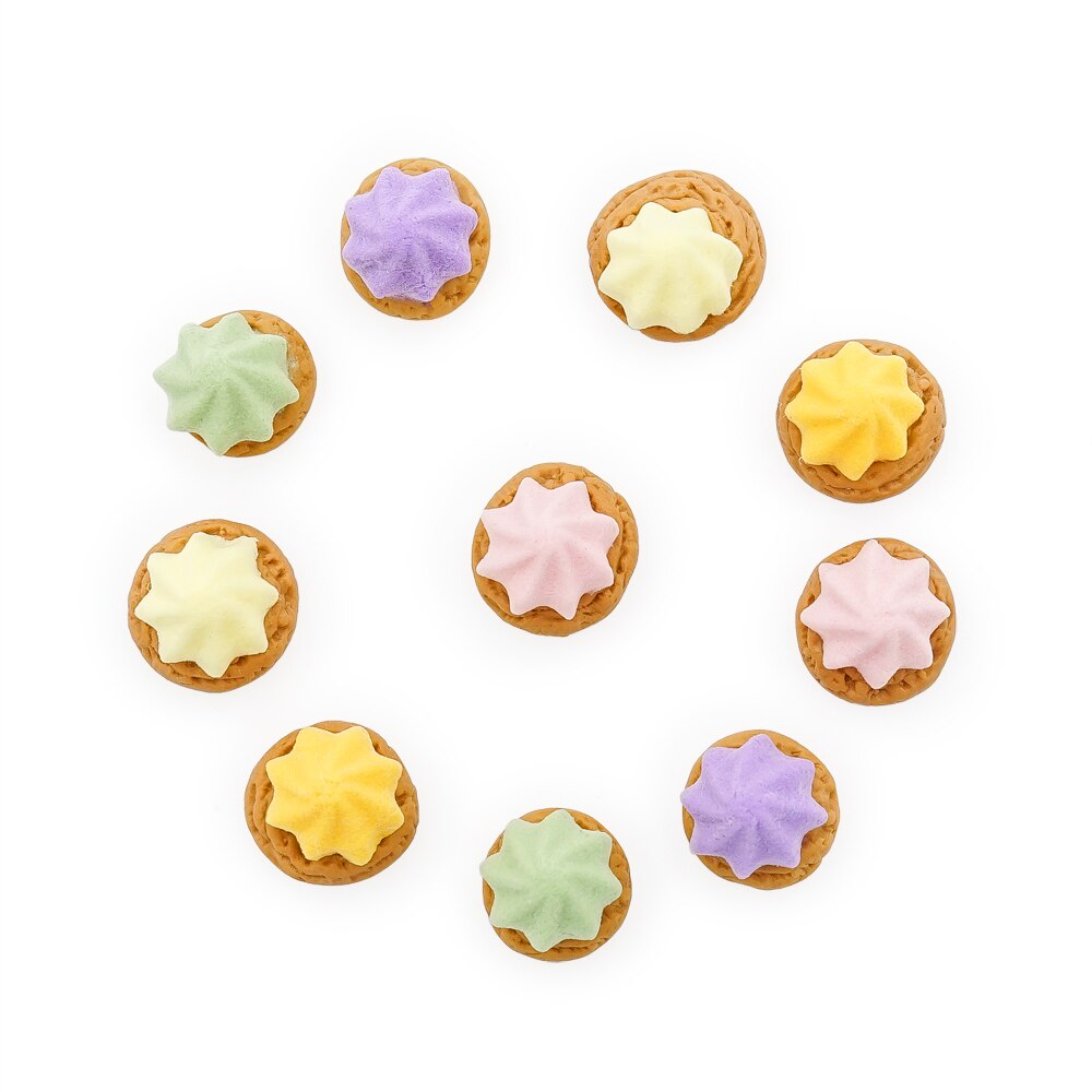 Odoria 1:12 miniatuur koekjes dessert 10 stuks/zak poppenhuis keukenaccessoires