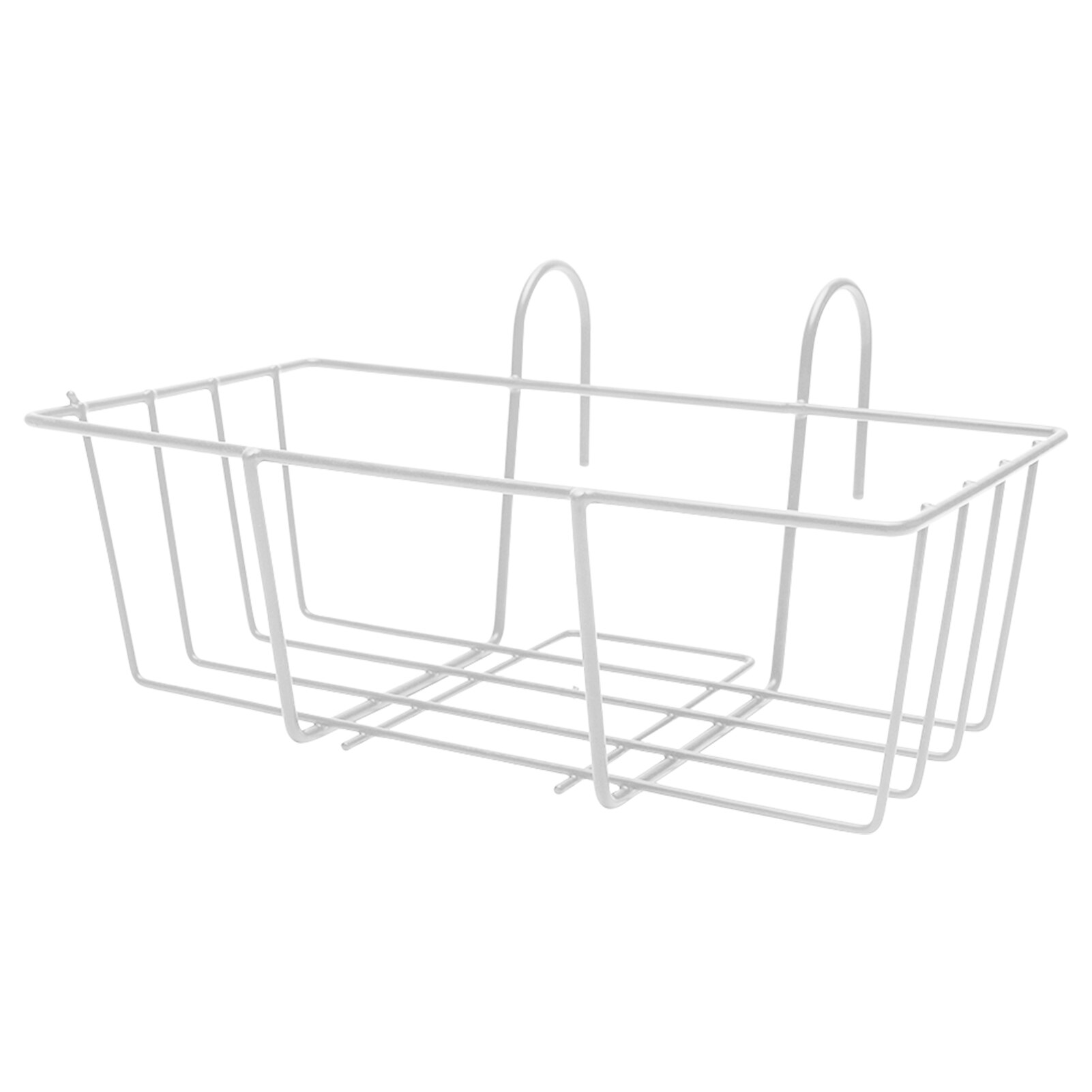 Iron Art Multifunction Display Stand Durable Home Porch Hanging Railing Fence Flower Pot Holder Storage Hanger Balcony Rack: White 330