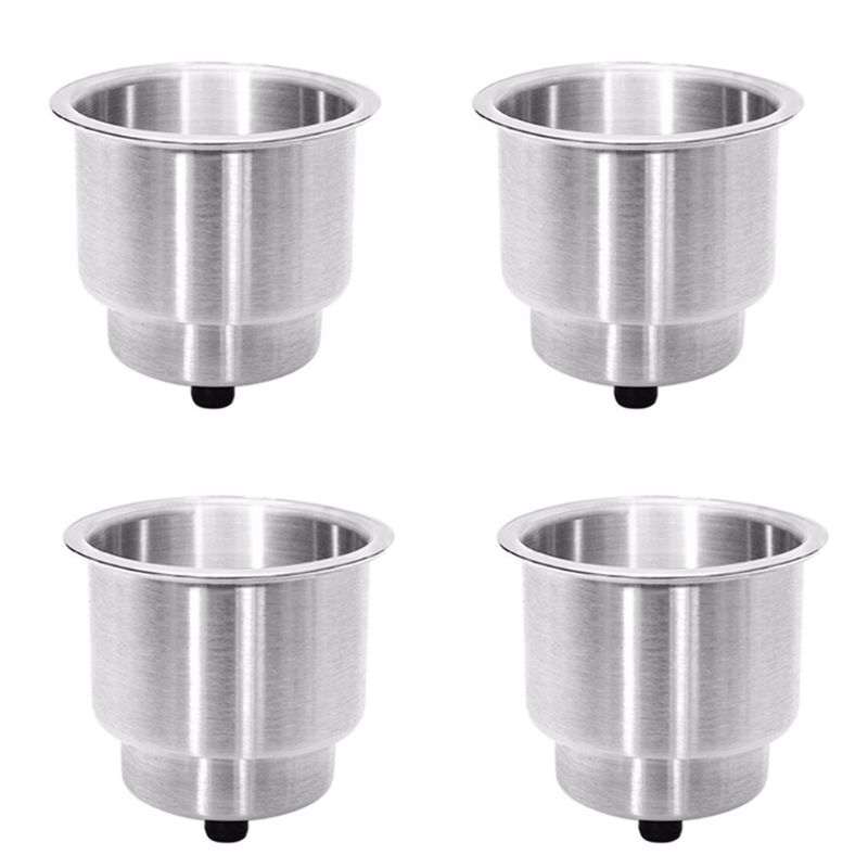 Porte-bouteille encastré en acier inoxydable, 4 pièces, avec système de vidange Marine, pour bateau, camping-Car, voiture, camion, deux étages