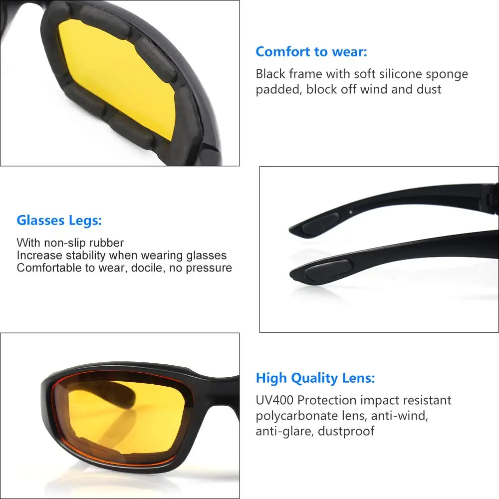 Universele Motorbril Fiets Motorfiets Winddicht Bril Mannen Vrouwen Zonnebril Anti-Fog UV400 Stofdicht Bril