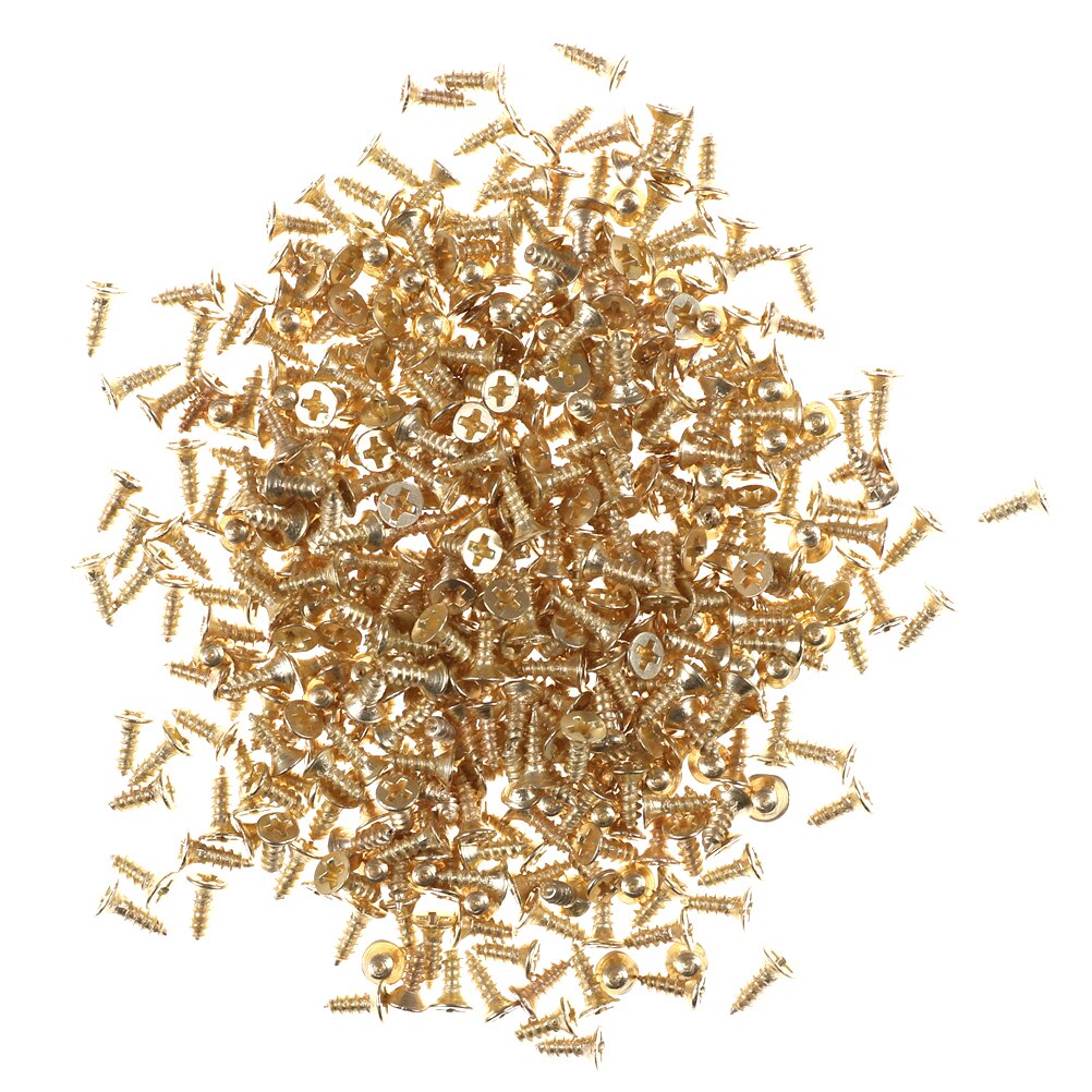 Flat Self-tapping Screws Brass Material Golden Screws Model Tool