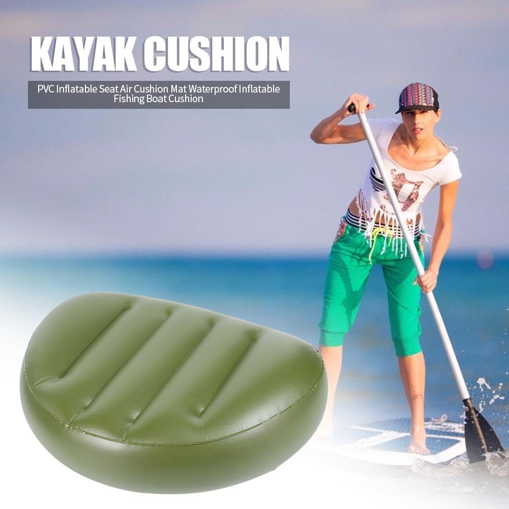 Portable PVC Kayak Inflatable Seat Cushion Drifting Canoe Seat Inflatable Boatl Cushion Outdoor Water Sports Tool