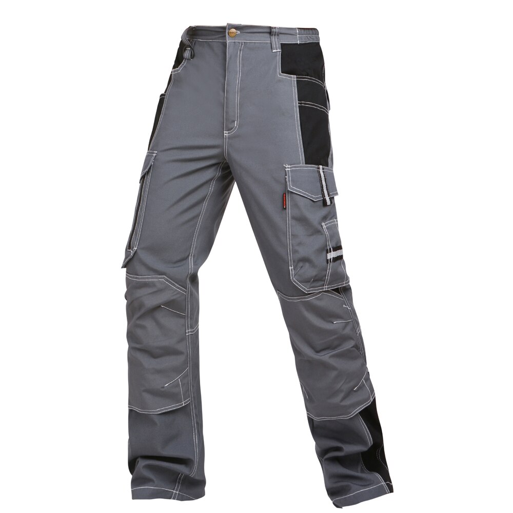 Painter dark grey working pants men workwear with knee pads