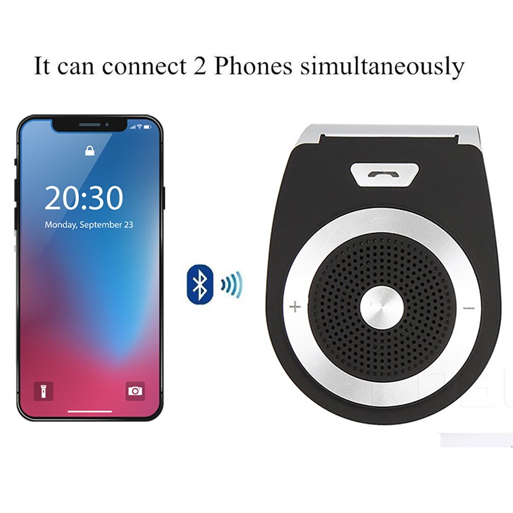Auto Telefoon Speaker Bluetooth 4.1 In-Auto Bluetooth Ontvanger Speakerphone Zonneklep Handsfree Carkit Muziek Ontvanger Adapter