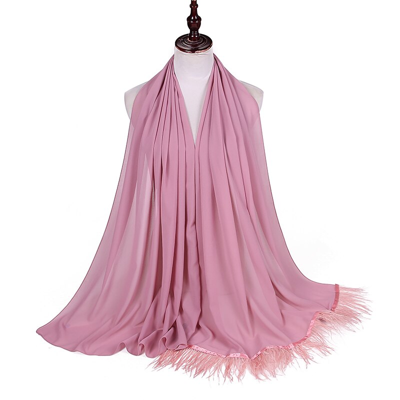 Veer Chiffon Hijab Sjaal Vrouwen Effen Kleur Kwastje Sjaals Grote Omvang Hoofdband Sjaals Cappa Wraps Bandana Islamitische Foulard: Color 3