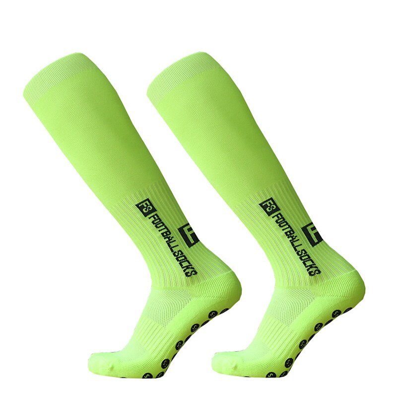 Mannen Vrouwen Lange Fs Sport Voetbal Sokken Siliconen Zuignap Grip Anti Slip Voetbal Sokken: green