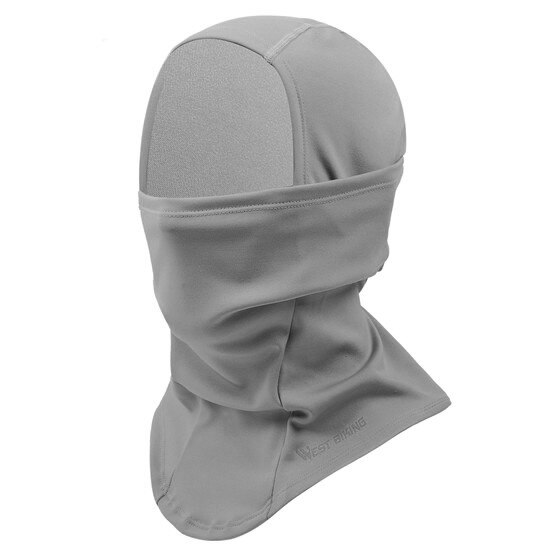 WEST BIKING Cycling Mask Winter Equipment Thermal Polar Fleece Skiing Snowboard Sport Scarf Hat Neck Bicycle Full Mask for Bike: Basic Type Gray