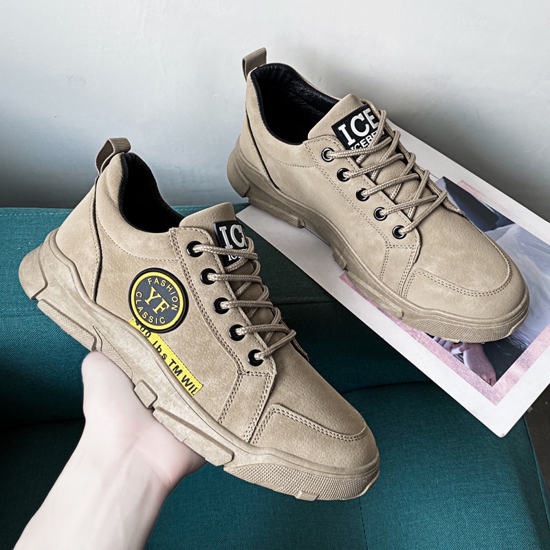 Mænd sko sneakers udendørs fritids sko sportssko snøre fritidssko herre lette fritid åndbare sko