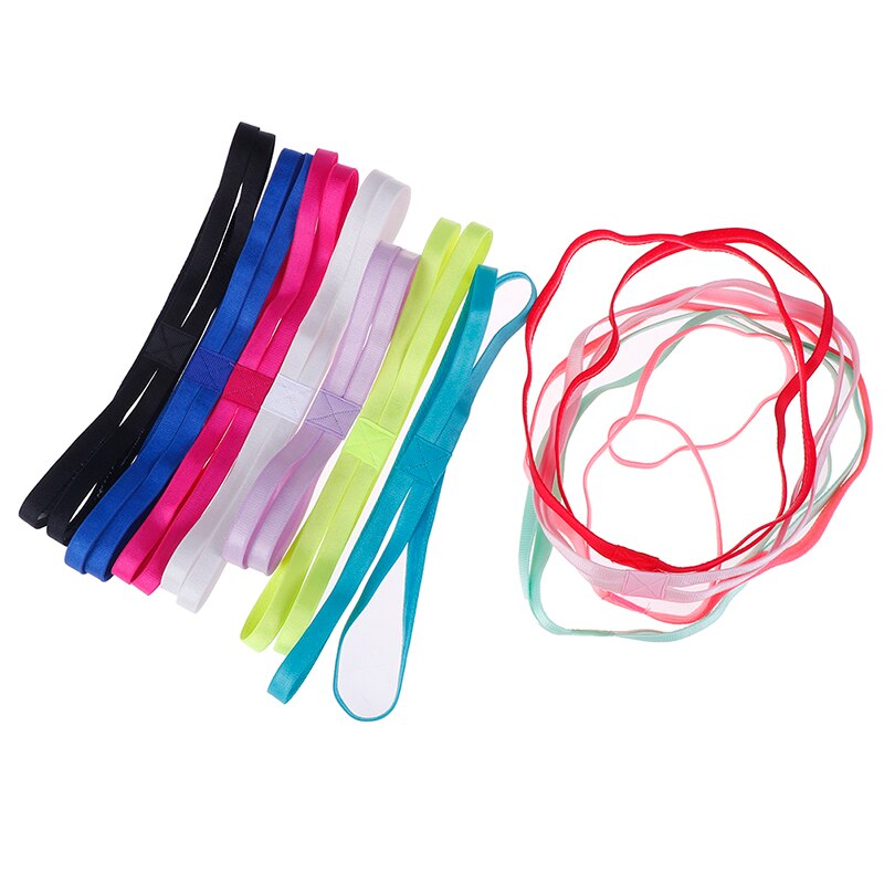 1 Paar Dubbele Sport Elastische Hoofdband 11 Kleuren Mannen Vrouwen Yoga Anti-Slip Haarband Hoofd Elastische Haarbanden Accessoires