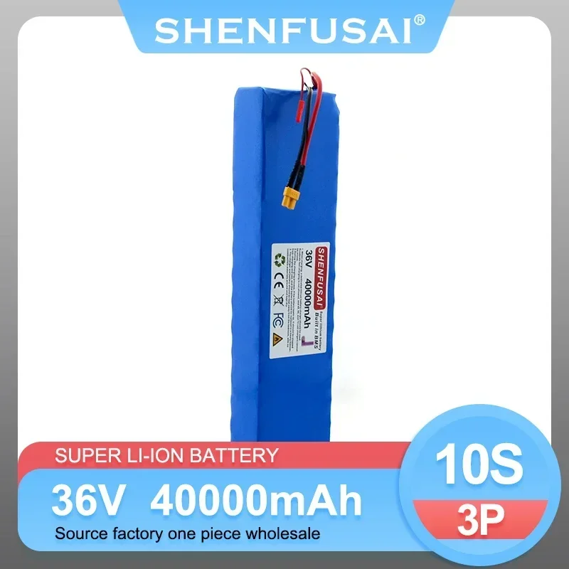 36V 18650 lithium 10s3p 40000mAh ion battery pack, suitable for 250w~ 500w electric bicycle/scooter, sold with charger