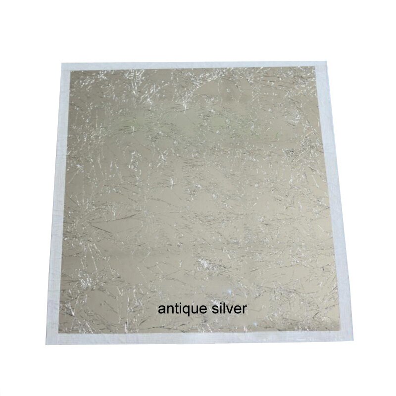 100 Uds 14*14CM hojas Arte de papel de decoración para manualidades dorado papeles de Aluminio Oro de imitación plata cobre: antique silver