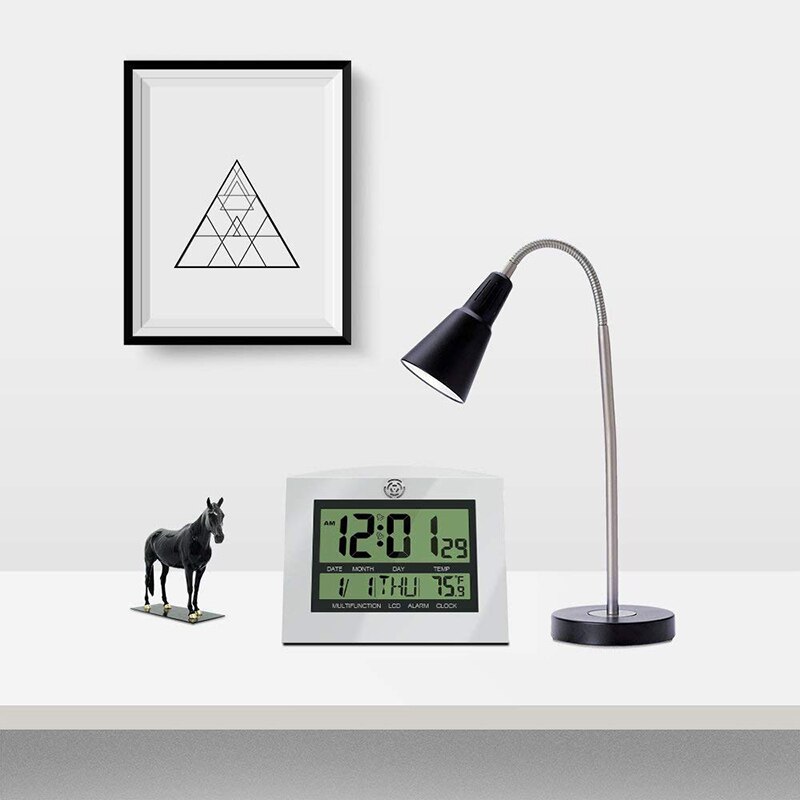 Large LCD Digital Wall Clock Table kitchen Watch horloge Mural wandklok Electronic Desk Nixie Alarm Clock Temperature Calendar