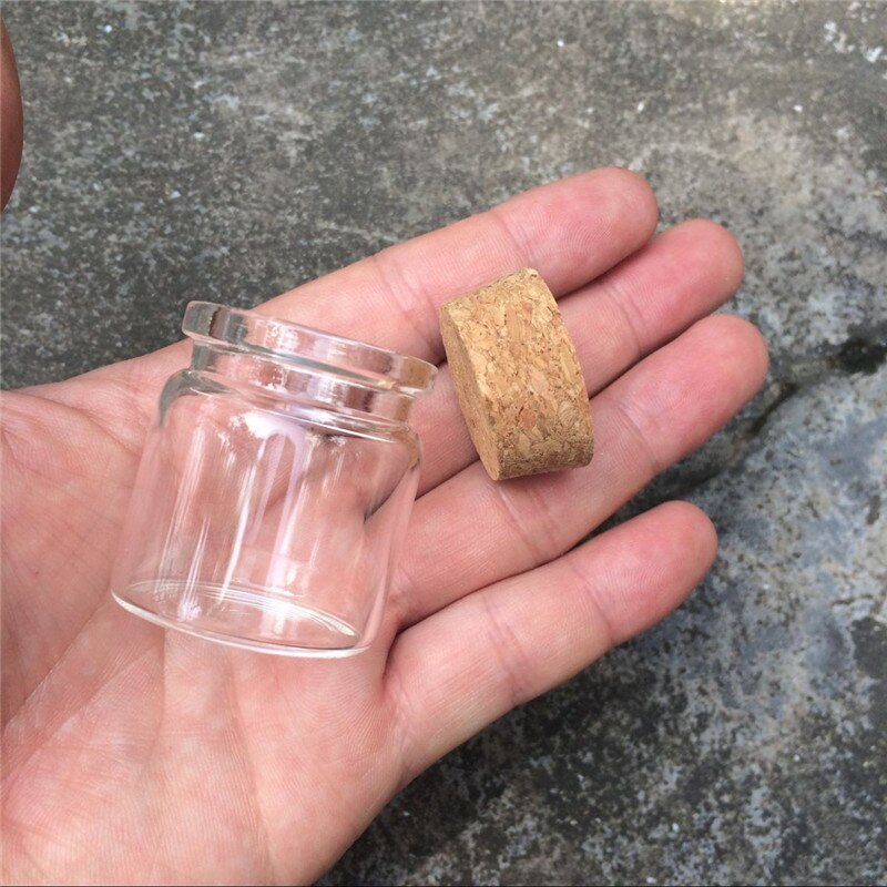 20ml glasburkar flaskor med kork 37*40*27mm 12 st/lot för bröllopsdekoration jul