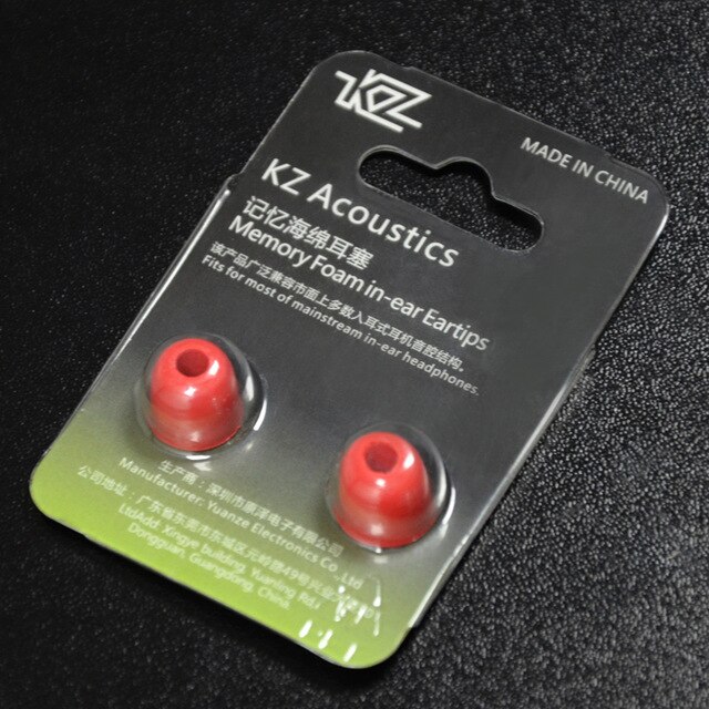 Kz originalminne skumbrus isolerande sköna öronsnäckor öronkuddar öronsnäckor in-ear hörlurar för zsx  zs10 pro  s1 e10 t1 zst x: Röd 1 par (m)