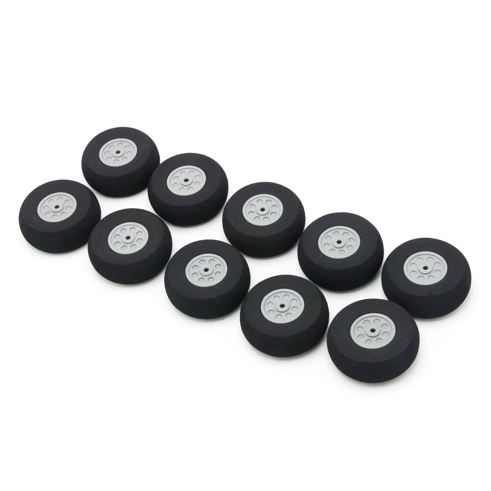 10pcs/lot Airplane Wheels 30mm 40mm 55mm 65mm 75mm Airplane sponge wheels