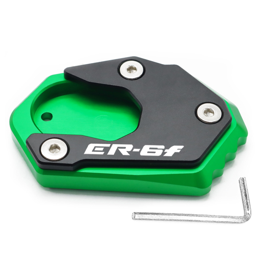 Para ER-6F er6f accesorios de motocicleta soporte lateral extensión de caballete placa de soporte