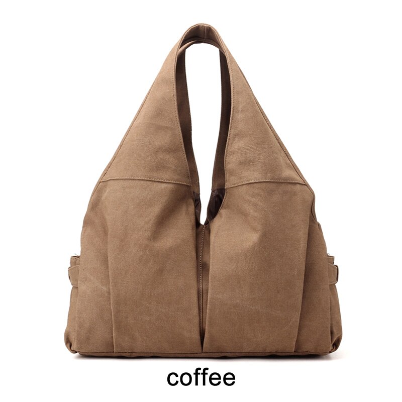 Sacs à main solides dames toile femmes sacs marques célèbres sac à bandoulière pour femme Hobo sac sac à main décontracté femme mignon Totes: Café