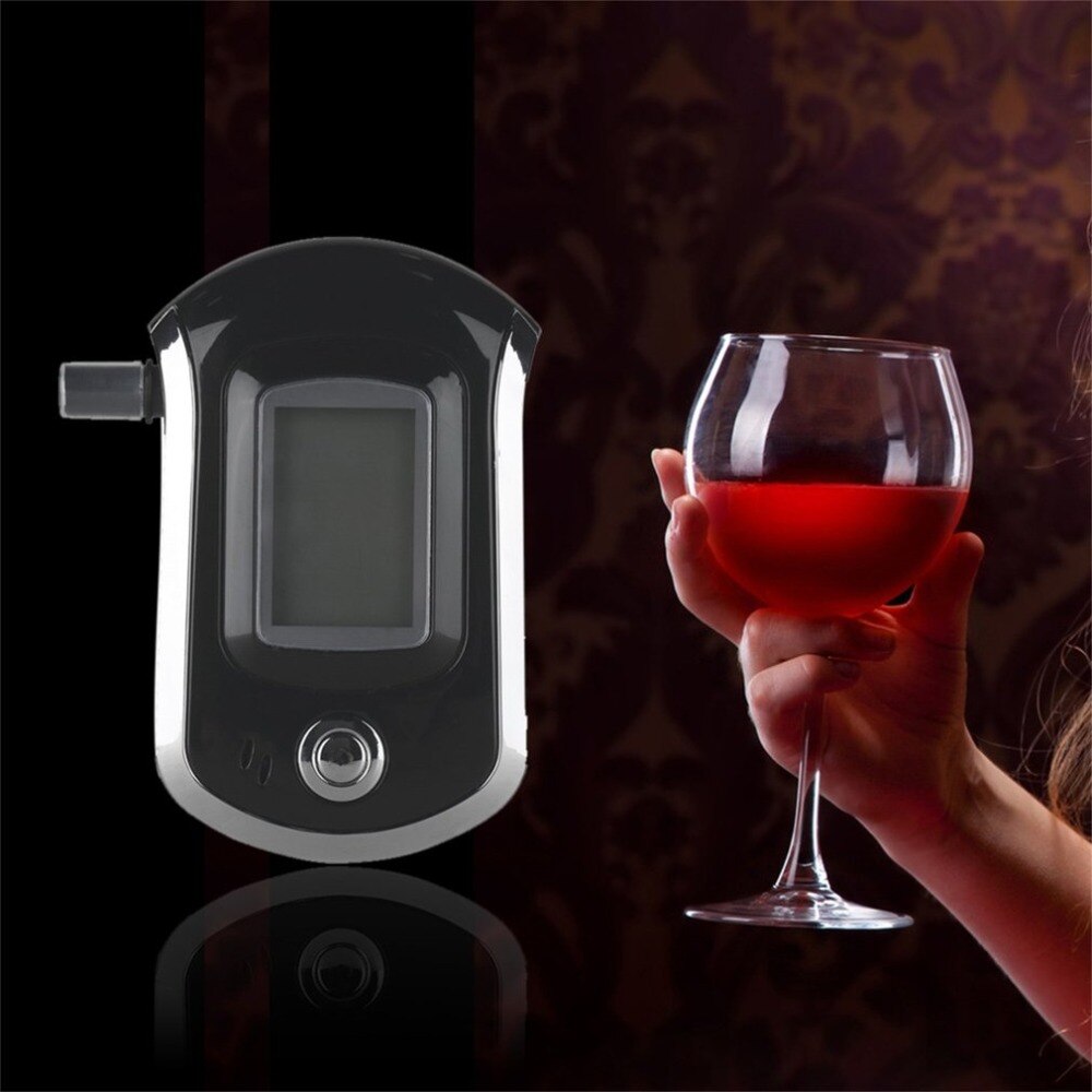 Professionele Digitale Adem Alcohol Tester Blaastest Met Lcd Dispaly Met 5 Mondstukken AT6000