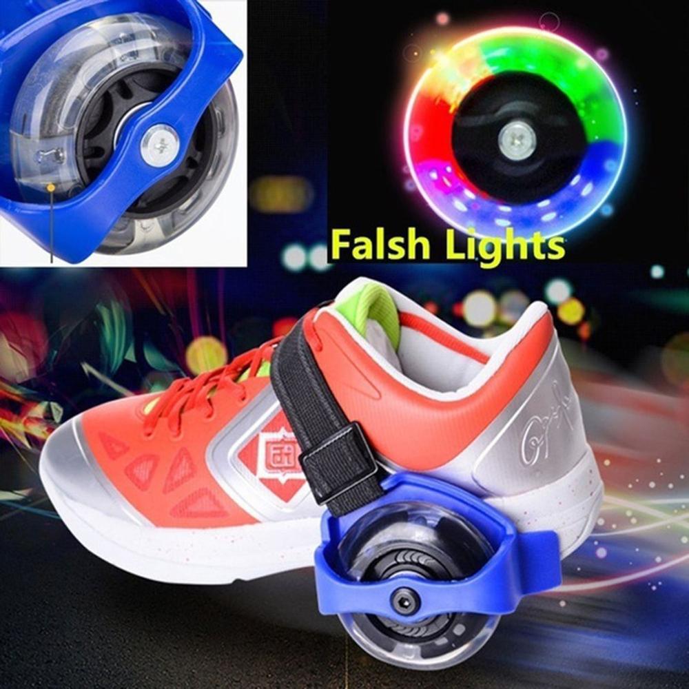 Børne rullesko rulleskøjter mænd og kvinder enkelthjulede børnesko heelys hjul børnesko 6 farver