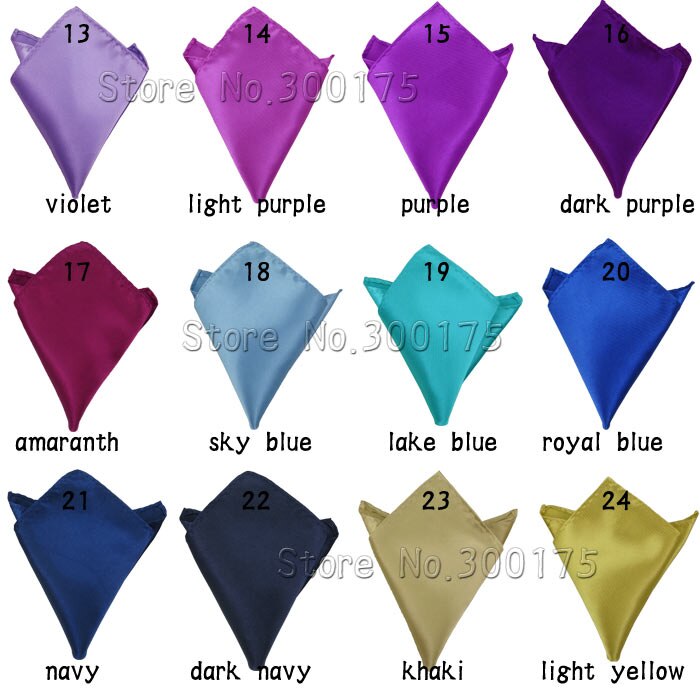 Heren satijnen pochet zakdoek effen kleur bruiloft feest accessoires zakdoek