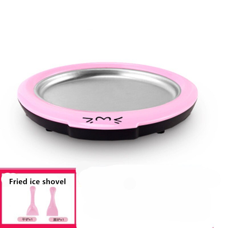 Rolled Ice Cream Maker - Instant Ice Cream Maker Pan with 2 Spatulas, Round Sweet Spot Ice Cream Maker for Kids Blue: Pink