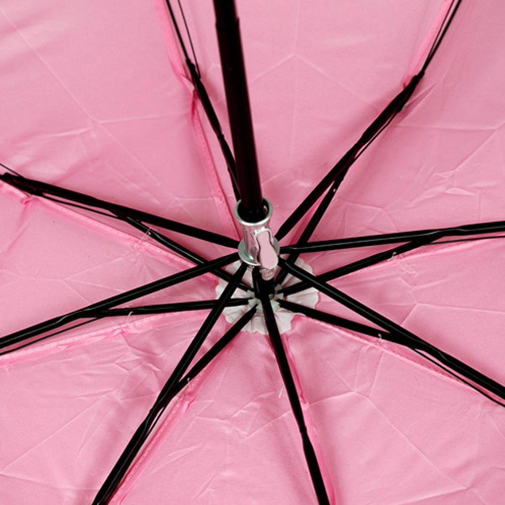Lovely Foldable Women's Umbrella Lotus Leaves Anti UV Dome Parasol Outdoor Sun/Rain Folding Women's Sun Umbrella