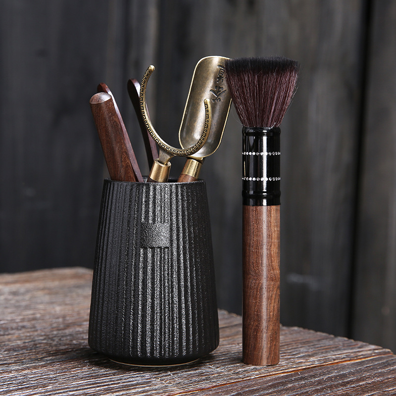 Ceramic Tea Ceremony Six Gentlemen Kung Fu Tea Accessories Black Sandalwood Tea Set Tea Making Tool Tea Clip Tea Needle: color7