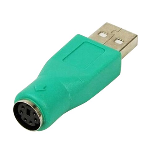 1 Pcs Oude Stijl Adapter Usb Male Poort 6Pin PS2 Vrouwelijke Converter Eenvoudige Installatie Groen Adapter Voor PS2 Muis of PS2 Toetsenbord