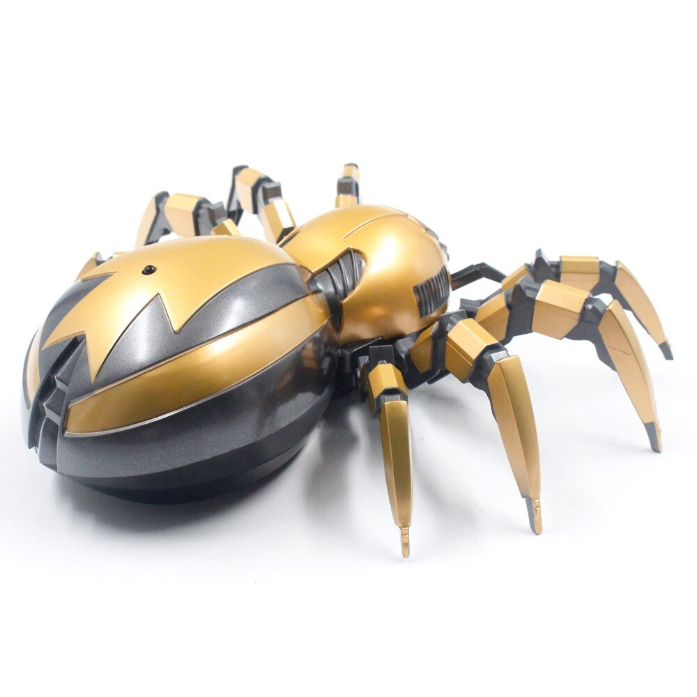 Araignée mécanique à télécommande infrarouge d'or de Simulation élevée avec l'araignée mécanique de télécommande LED avec le LED