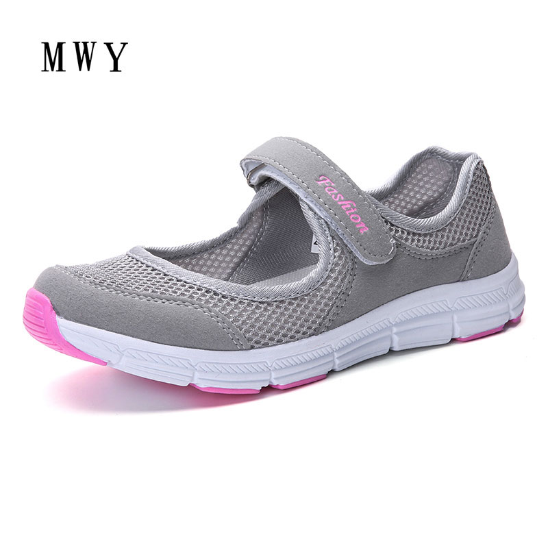 Zapatos casuales transpirables mwy para mujer, zapatos planos de suela suave para mujer, zapatos de verano de malla transpirable, zapatillas de tenis femeninas