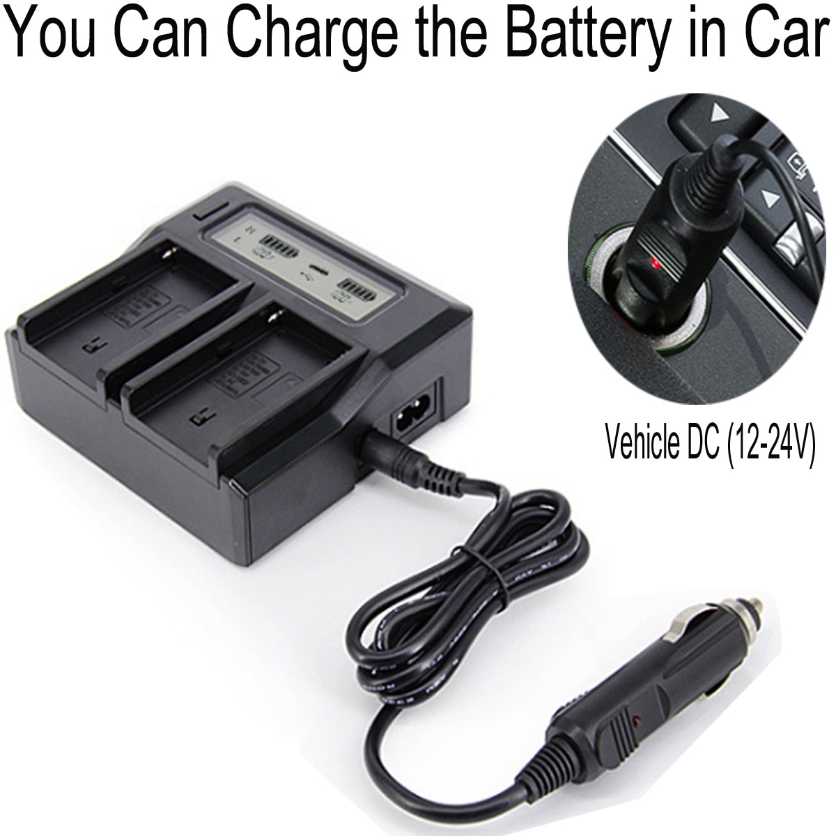 Battery Charger for Panasonic HC-X1, HC-X1000, HC-PV100, HDC-Z10000, HC-MDH2, HC-MDH2M, HC-MDH3, HC-MDH3E Camcorder