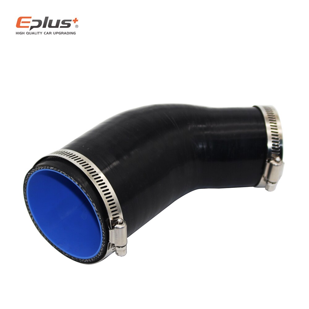 Universal 45 Degrees Reducer Silicone Tubing Braided Hose Car Intercooler Turbo Mechanical Plumbing Connecting Black Multi Size