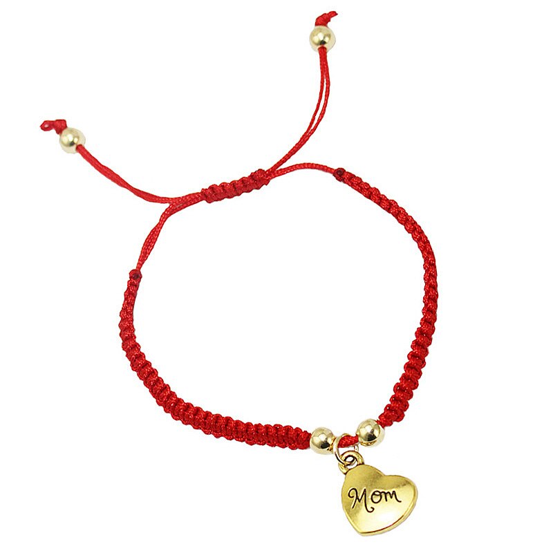 Lucky Golden Cross Heart Bracelet For Women Children Red String Adjustable Handmade Bracelet DIY Jewelry: 14